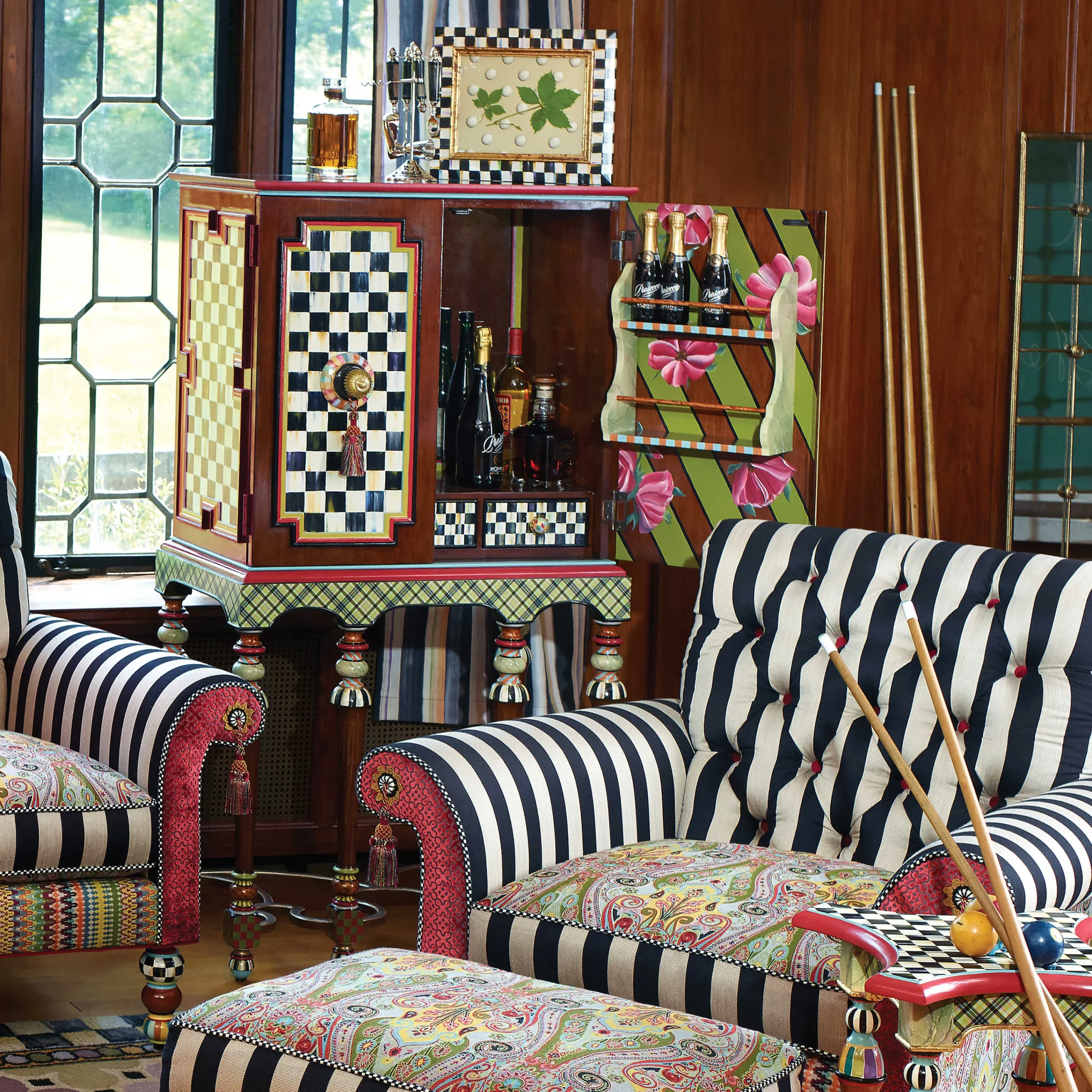 Foxtrot Bar Cabinet|MacKenzie-Childs Clearance