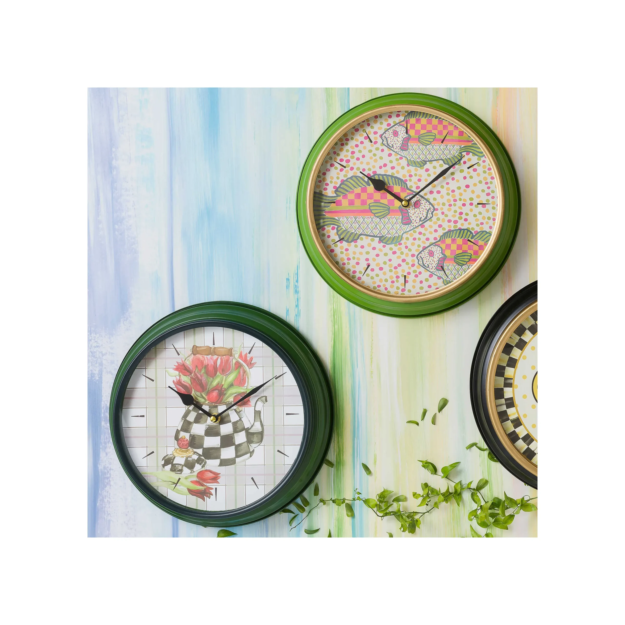 Freckle Fish Wall Clock|MacKenzie-Childs