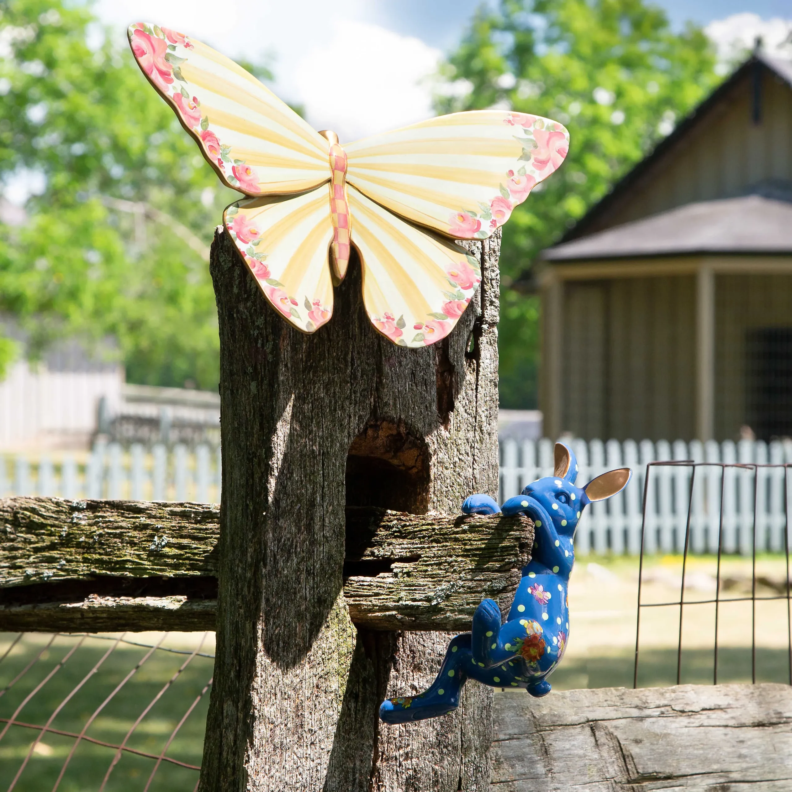 Funny Bunny Pot Climber - Lapis|MacKenzie-Childs Hot