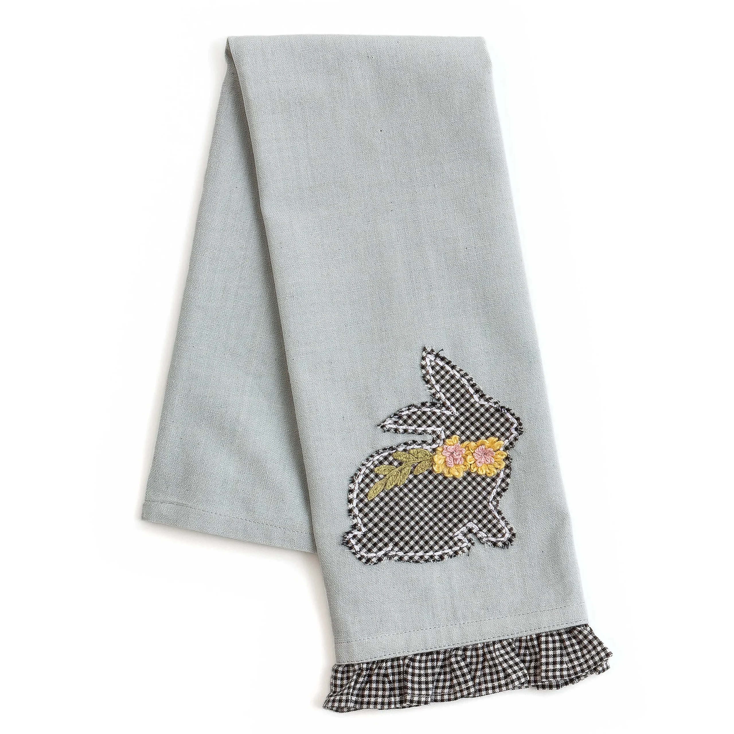 Gingham Bunny Dish Towel|MacKenzie-Childs Online