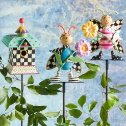 Happy Bugs Garden Stakes - Set Of 2|MacKenzie-Childs
