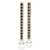 Harlequin Dot Dinner Candles - Black - Set Of 2|MacKenzie-Childs