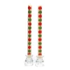 Harlequin Dot Dinner Candles - Red, Green, & Gold - Set Of 2|MacKenzie-Childs Clearance
