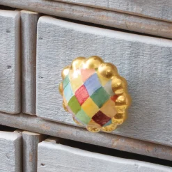 Harlequin Round Knob|MacKenzie-Childs Clearance