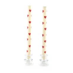 Heart Dinner Candles - Set Of 2|MacKenzie-Childs New