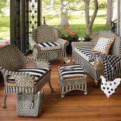 Houndstooth Throw - Black & Ivory|MacKenzie-Childs Hot