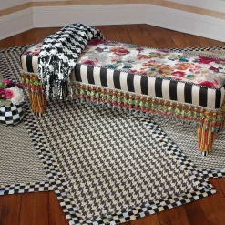 Houndstooth Throw - Black & Ivory|MacKenzie-Childs Hot