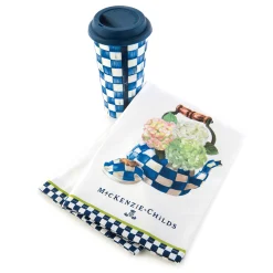 Hydrangea Tea Kettle Dish Towel|MacKenzie-Childs Clearance