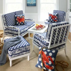 Indigo Villa Outdoor Chair|MacKenzie-Childs Sale