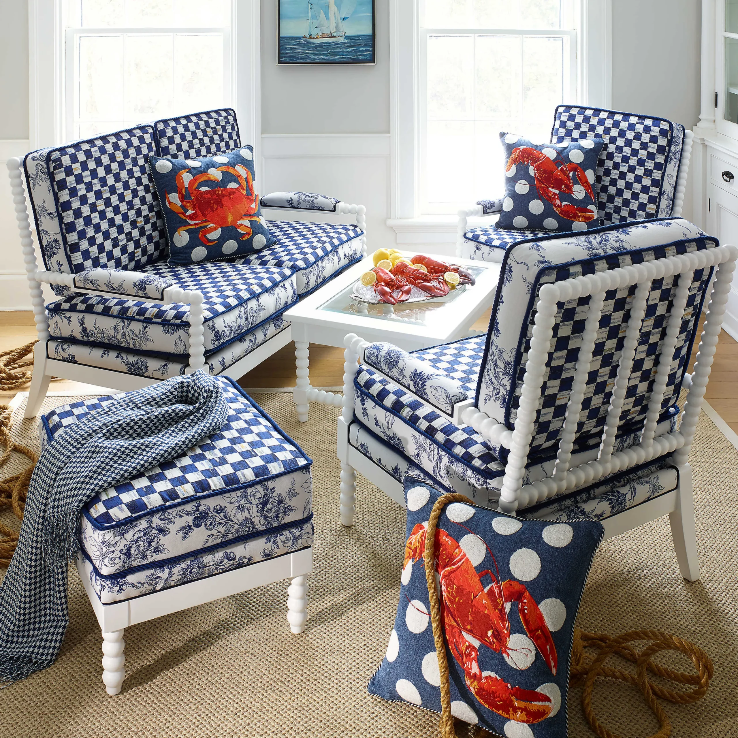 Indigo Villa Outdoor Chair|MacKenzie-Childs Sale