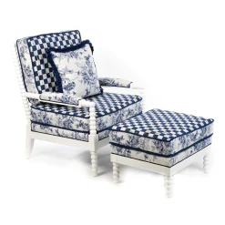 Indigo Villa Outdoor Chair|MacKenzie-Childs Sale