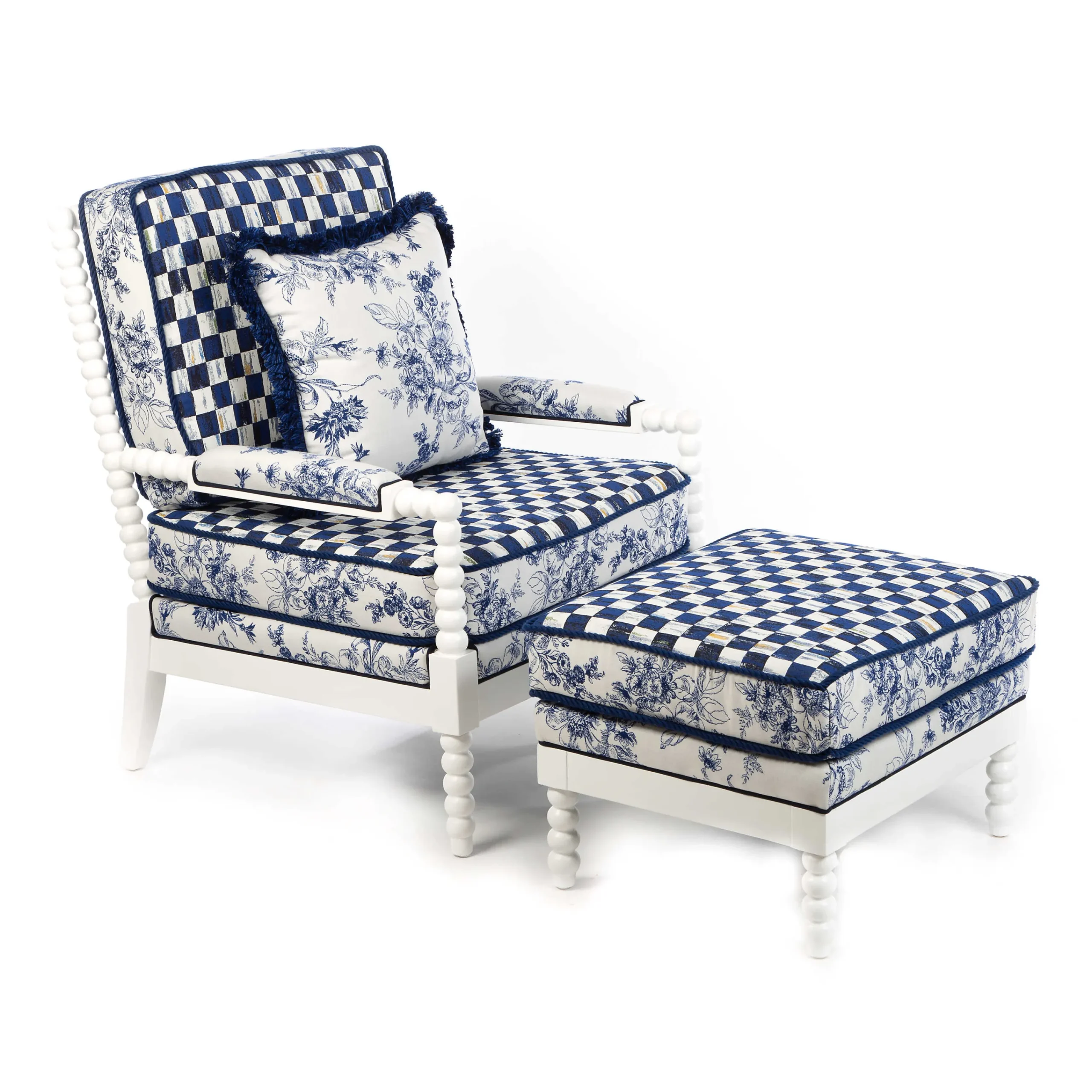 Indigo Villa Outdoor Chair|MacKenzie-Childs Sale
