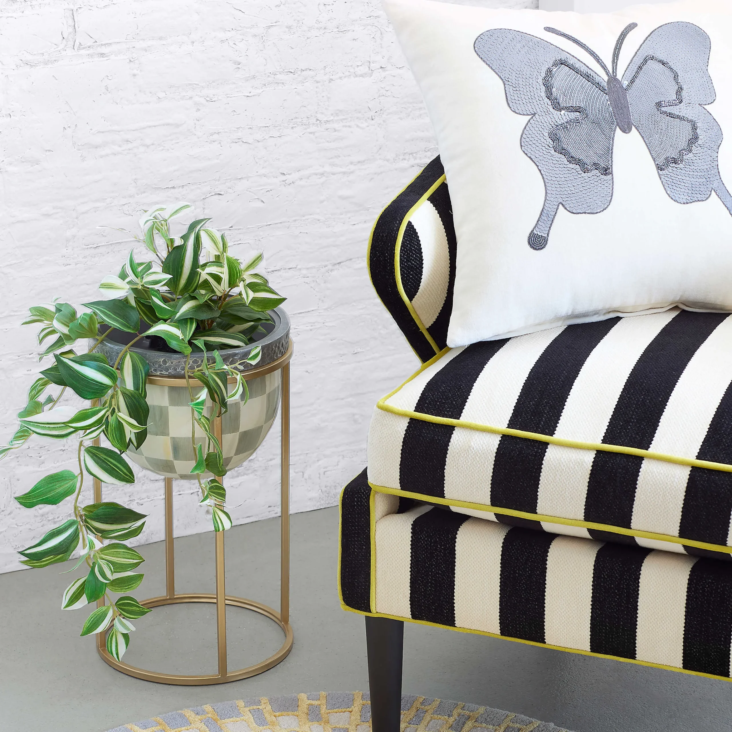 Ivory Butterfly Pillow|MacKenzie-Childs Online