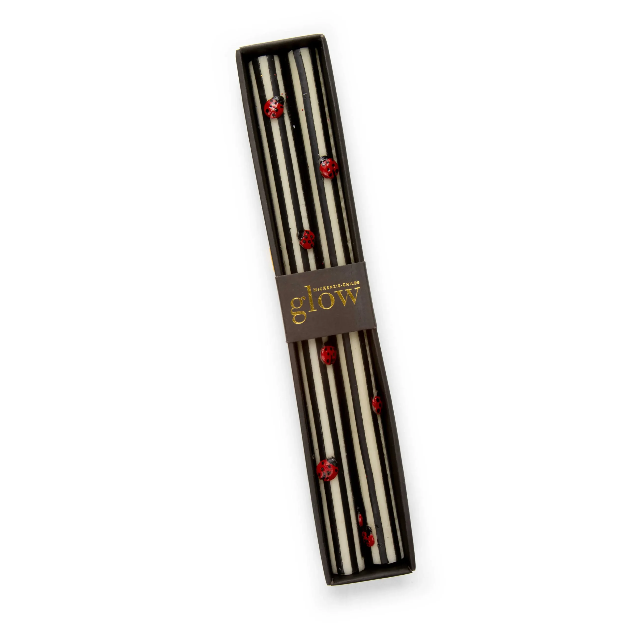 Ladybug Dinner Candles - Black - Set Of 2|MacKenzie-Childs Best