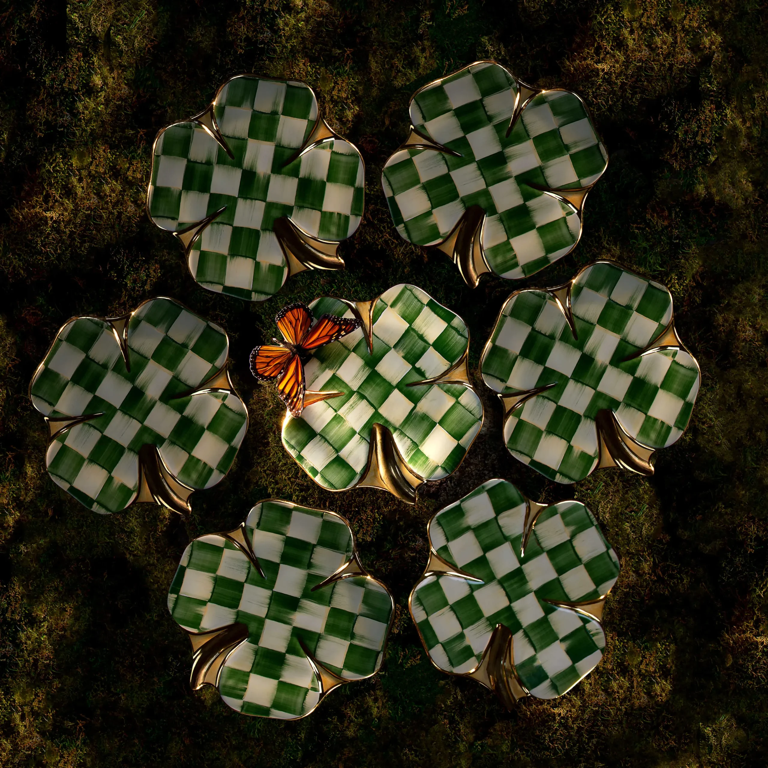 Lucky Check Clover Plate|MacKenzie-Childs Best