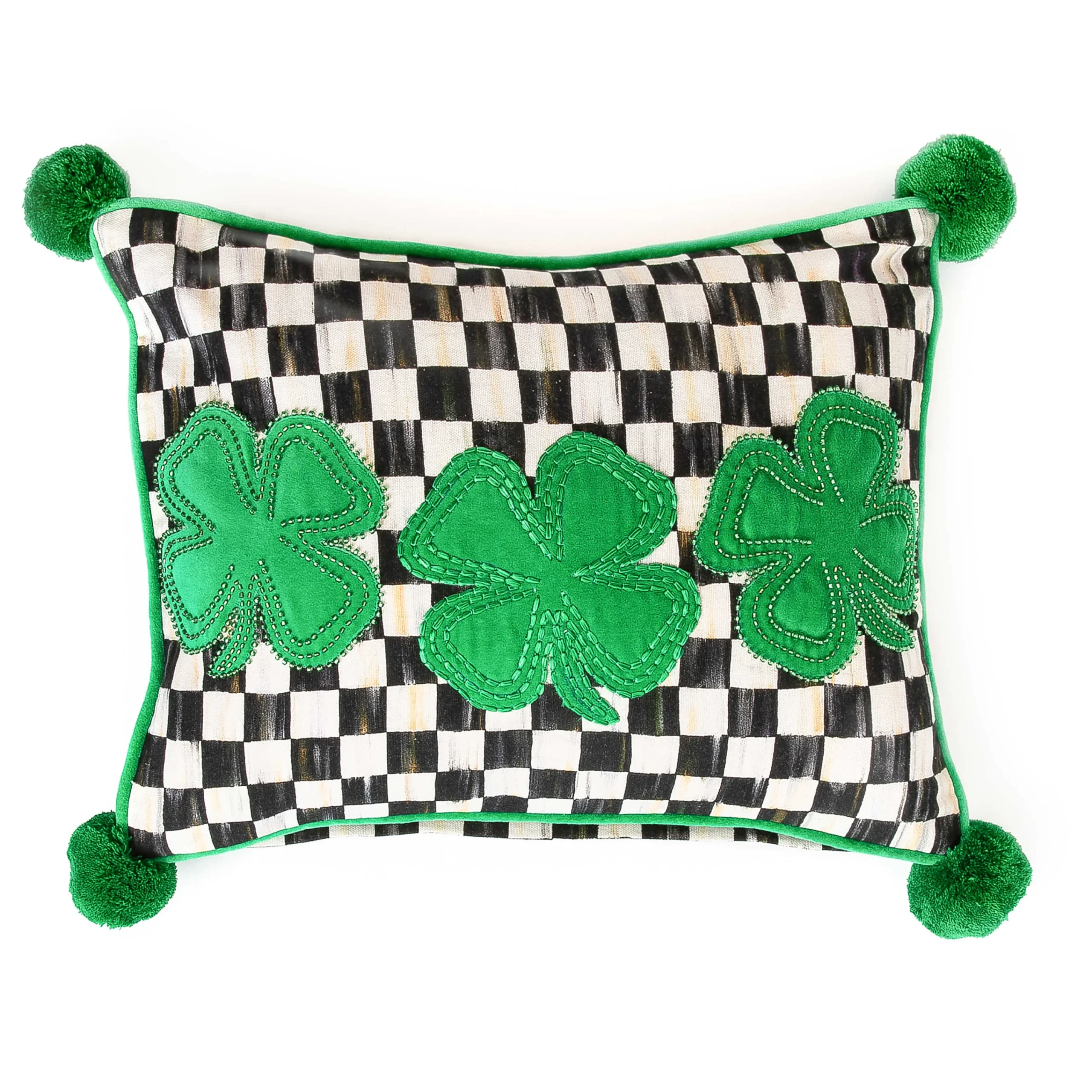 Lucky Clover Lumbar Pillow|MacKenzie-Childs Outlet