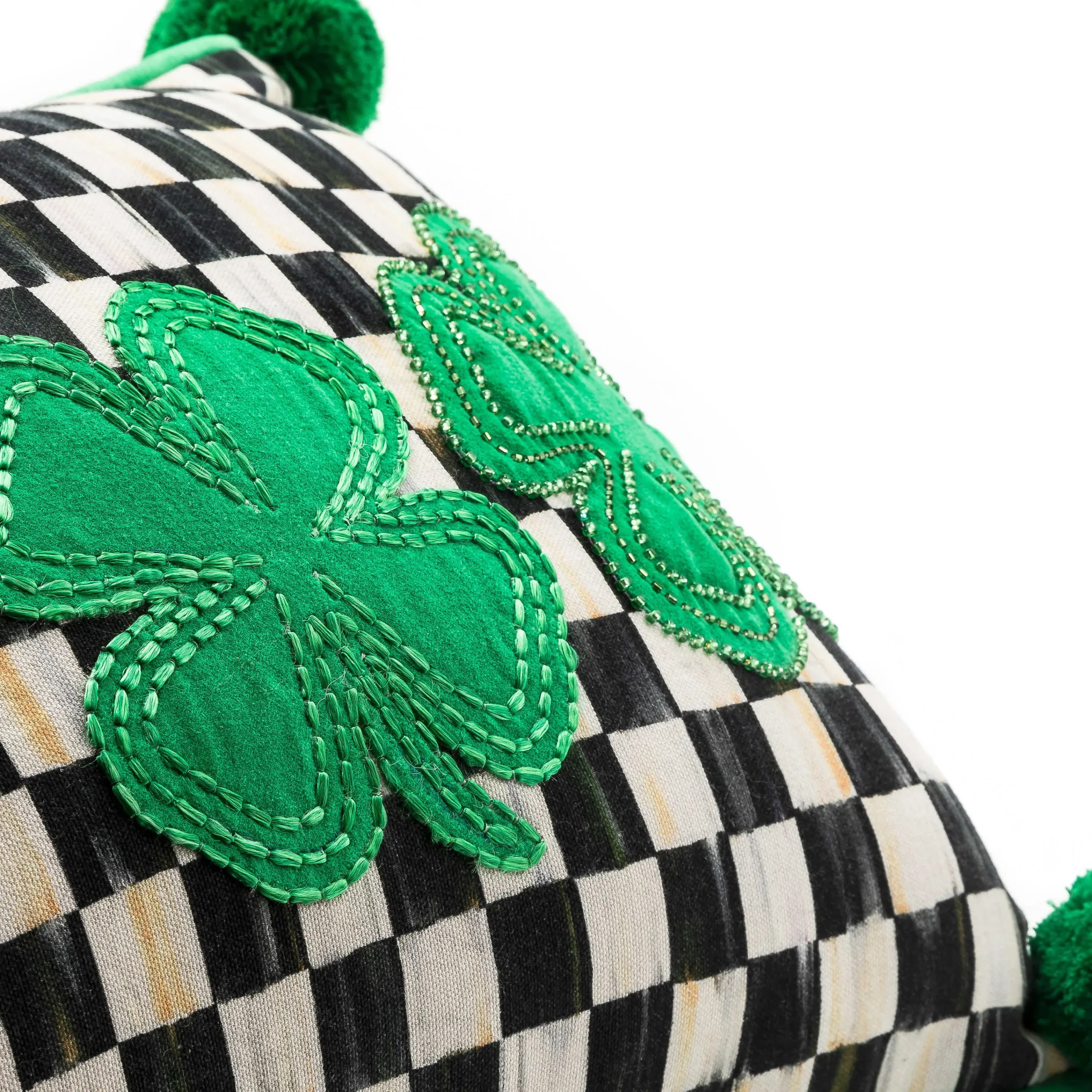 Lucky Clover Lumbar Pillow|MacKenzie-Childs Outlet