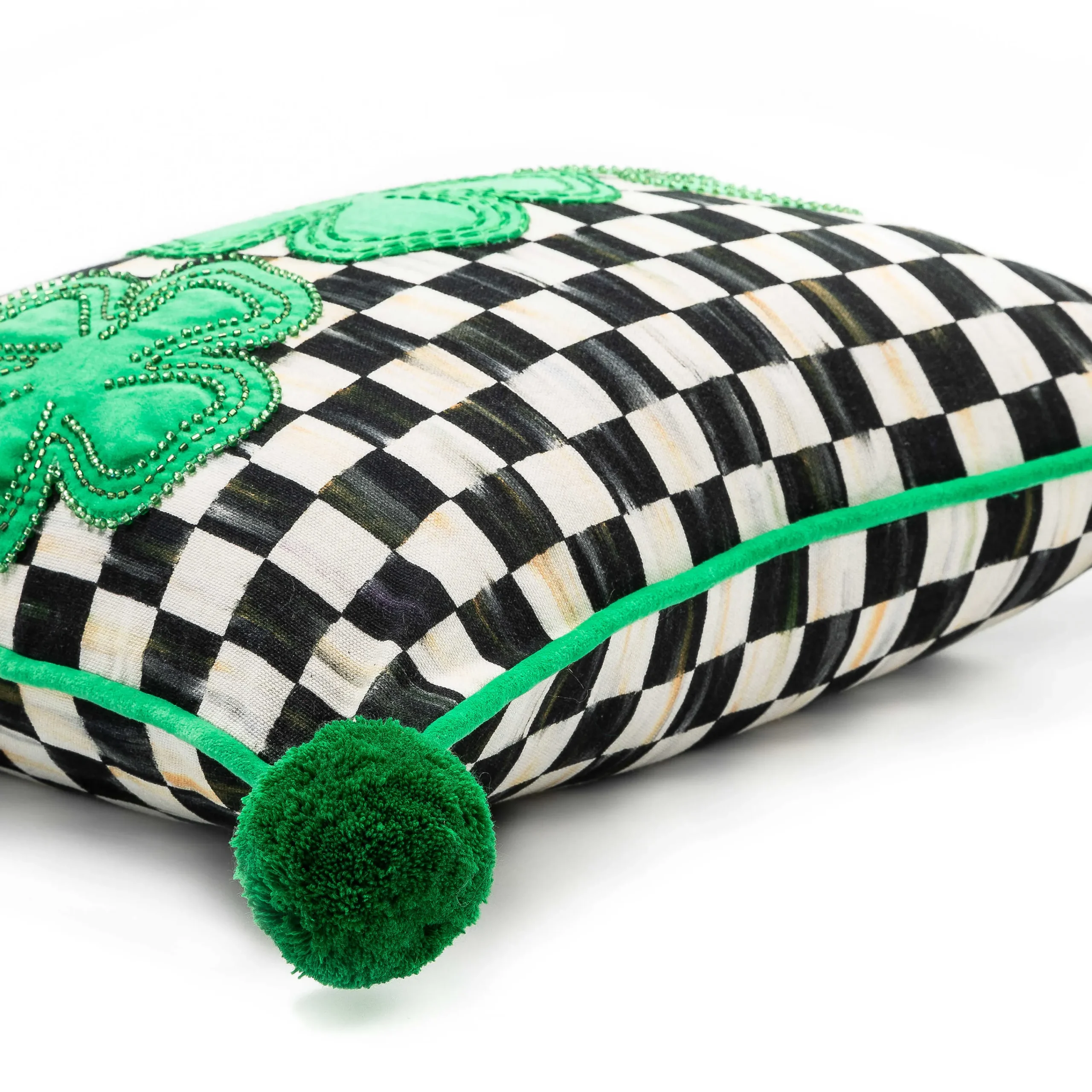 Lucky Clover Lumbar Pillow|MacKenzie-Childs Outlet