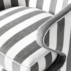Marquee Accent Chair - Chenille Grey Stripe|MacKenzie-Childs Sale