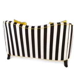 Marquee Loveseat - Chenille Black Stripe|MacKenzie-Childs