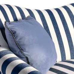 Marquee Loveseat - Chenille Navy Stripe|MacKenzie-Childs Best