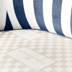 Marquee Loveseat - Chenille Navy Stripe|MacKenzie-Childs Best
