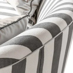 Marquee Sofa - Chenille Grey Stripe|MacKenzie-Childs Sale