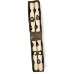 Mod Flower Dinner Candles – Silver & Gold – Set Of 2|MacKenzie-Childs Hot