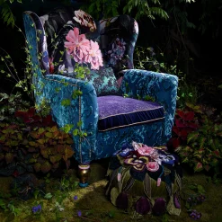 Moonlight Garden Footstool|MacKenzie-Childs Sale