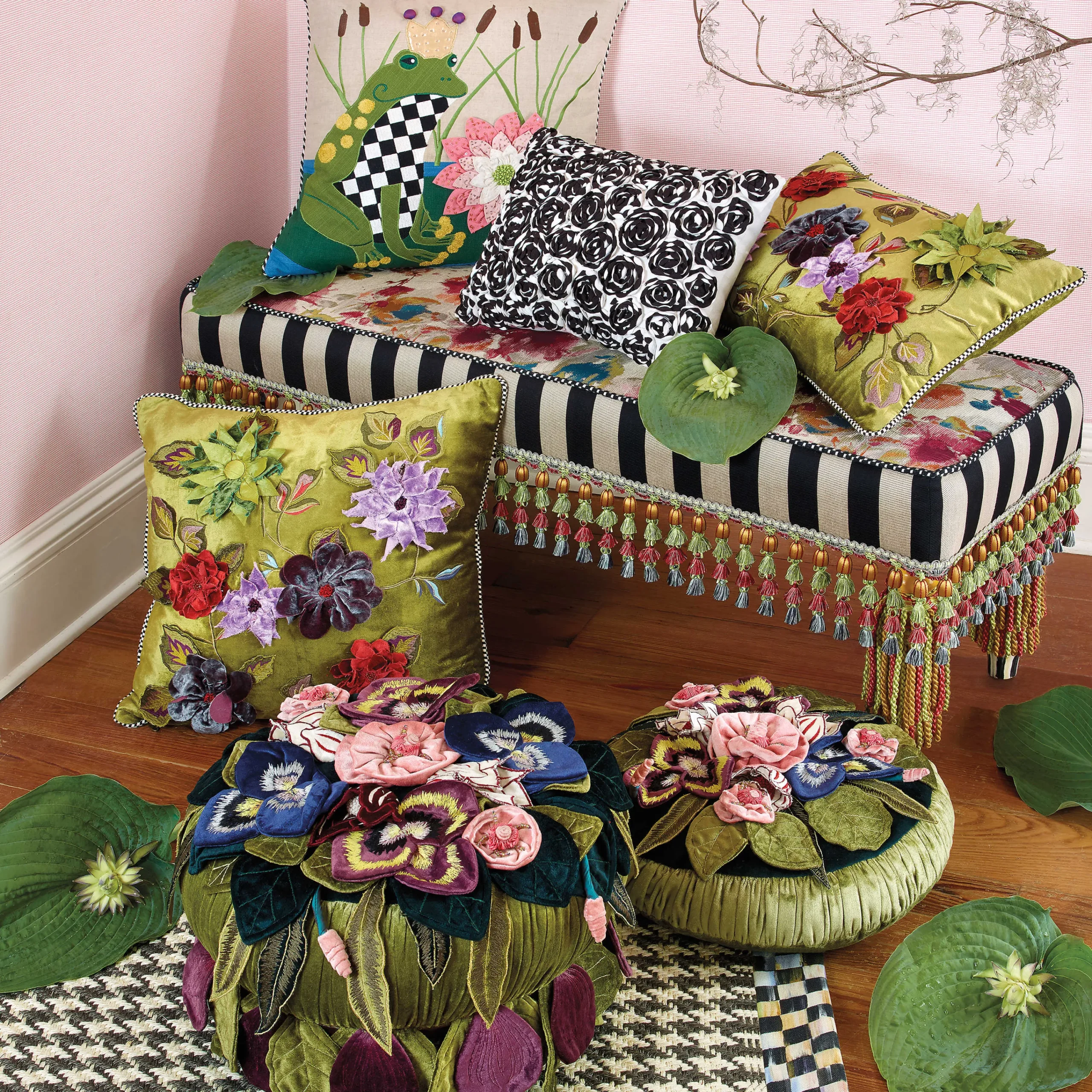 Moonlight Garden Pillow|MacKenzie-Childs Discount