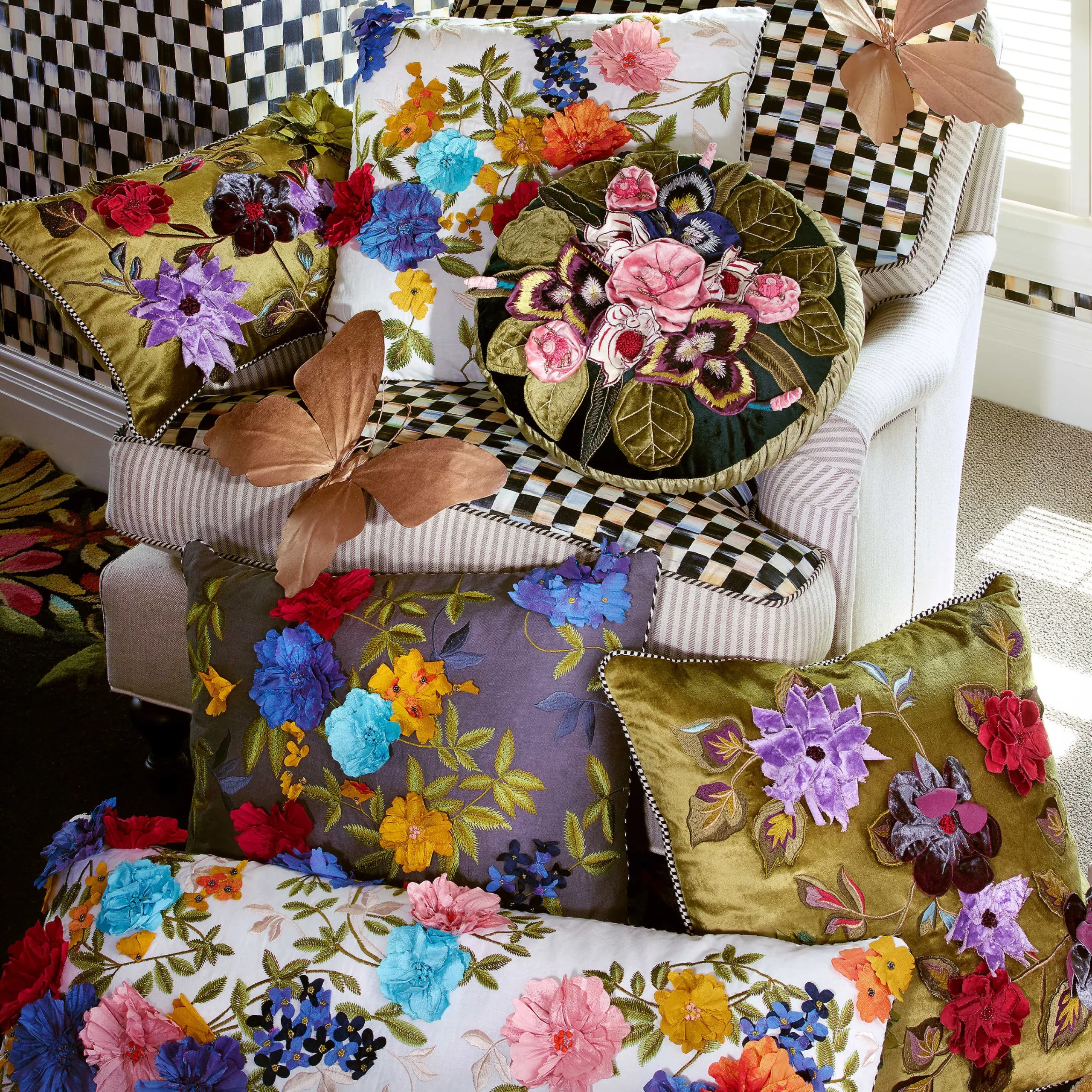 Moonlight Garden Pillow|MacKenzie-Childs Discount