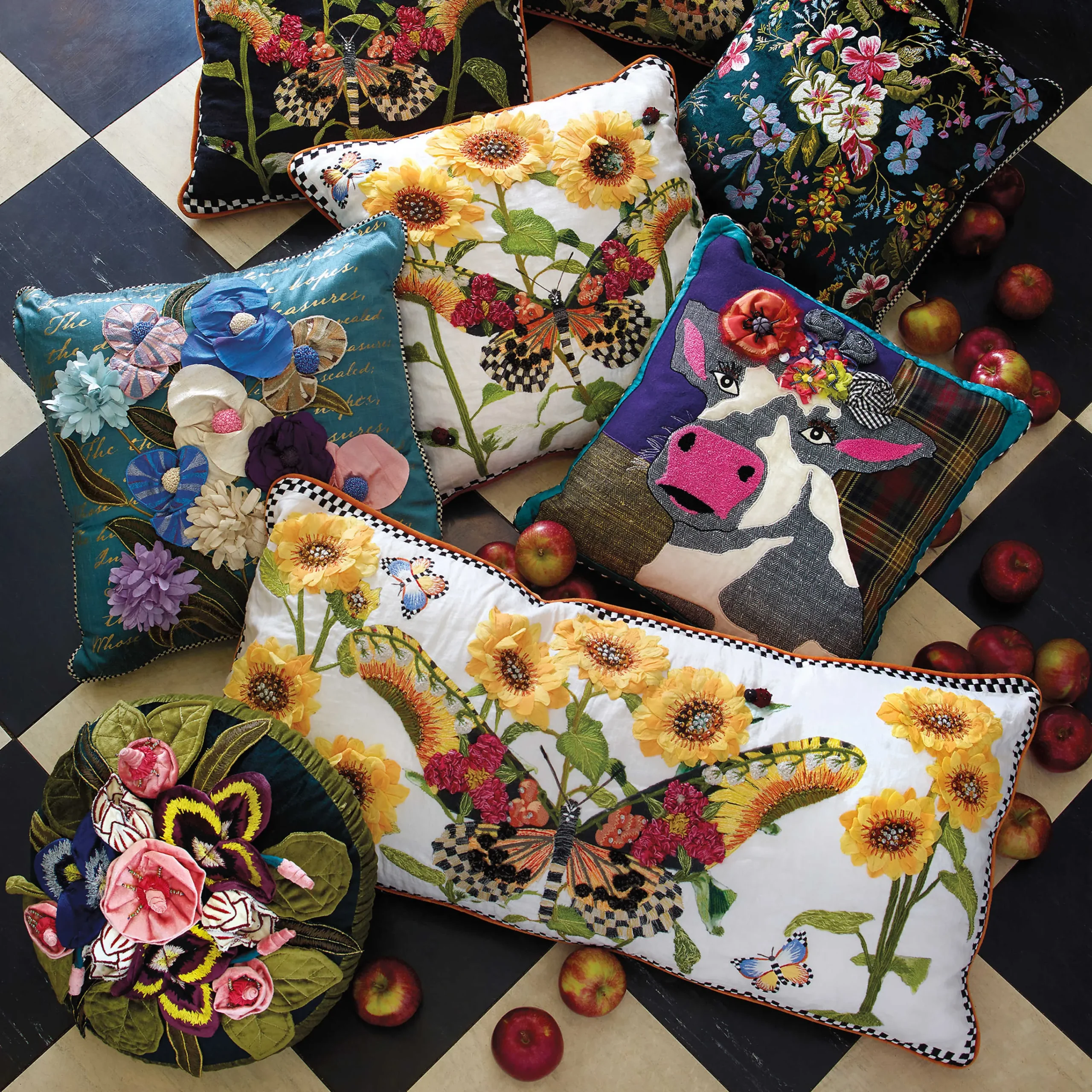 Moonlight Garden Pillow|MacKenzie-Childs Discount