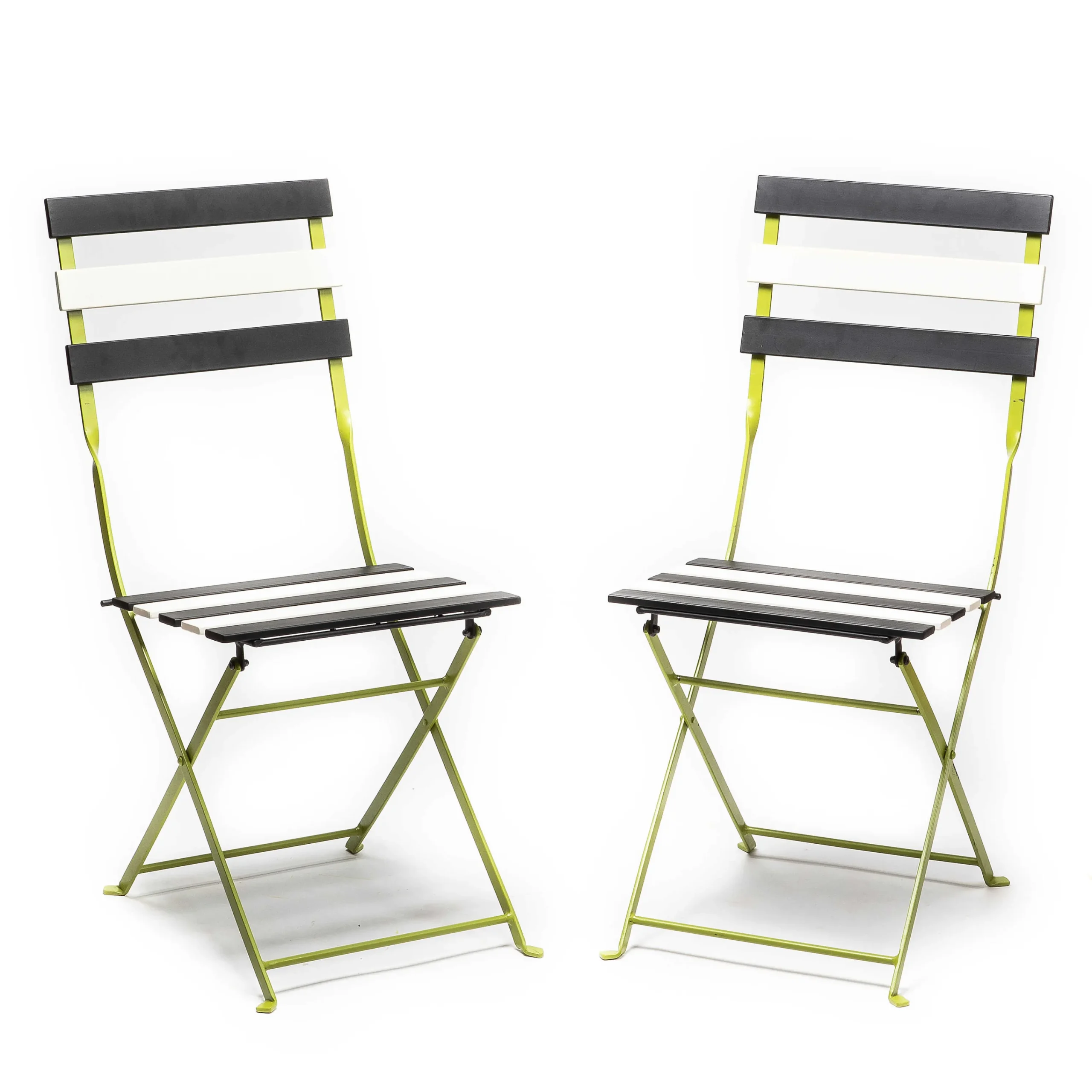 Outdoor Black & White Metal Bistro Side Chair|MacKenzie-Childs Online
