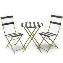 Outdoor Black & White Metal Bistro Side Chair|MacKenzie-Childs Online