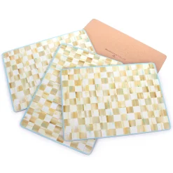 Parchment Check Cork Back Placemats - Set Of 4|MacKenzie-Childs Best