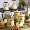 Parchment Check Enamel Canister - Small|MacKenzie-Childs Hot