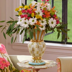 Parchment Check Great Vase|MacKenzie-Childs Best