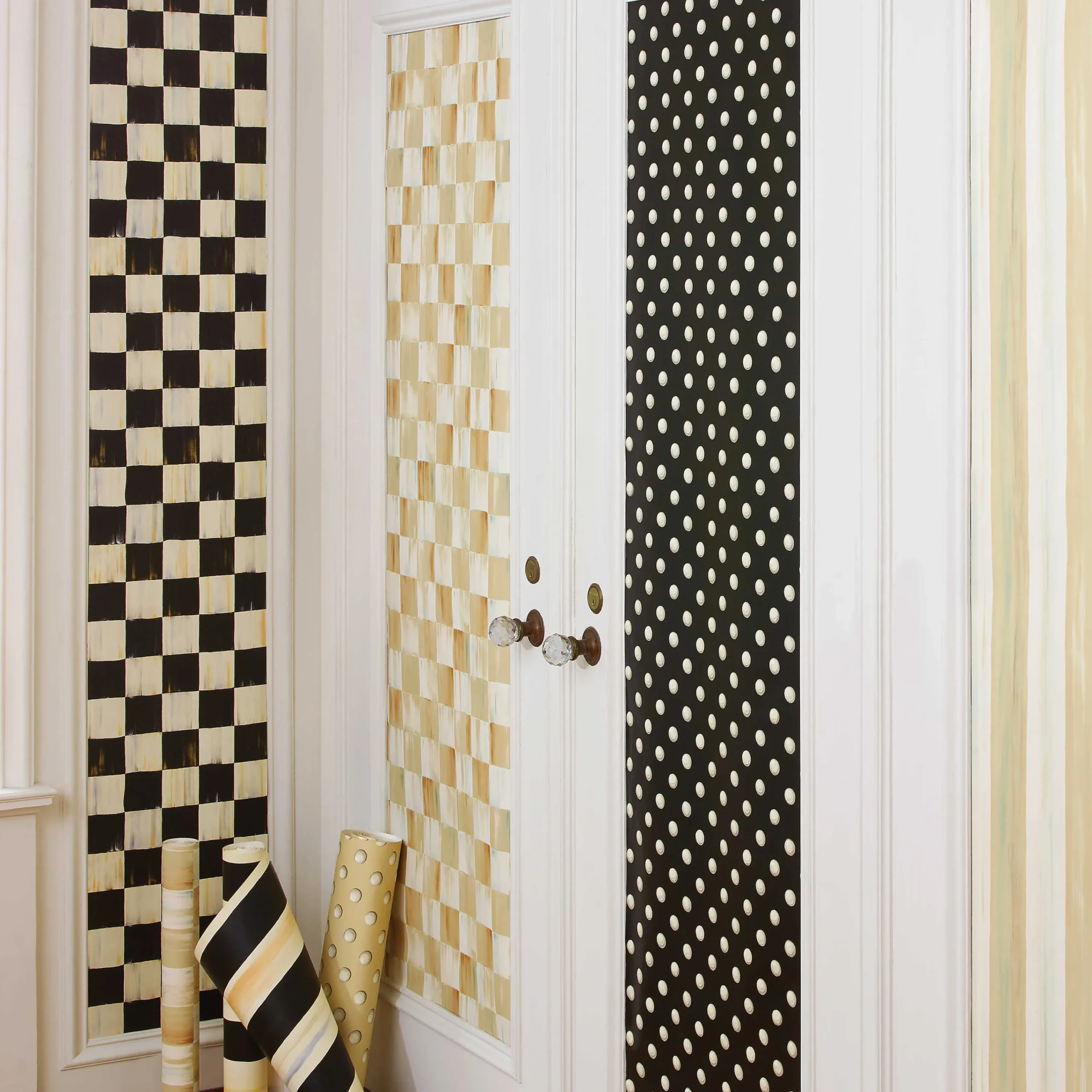 Parchment Check Wallpaper|MacKenzie-Childs Best