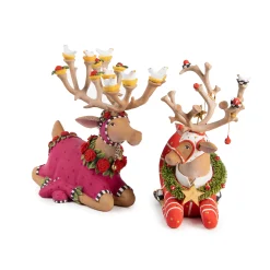 Patience Brewster Dash Away Sitting Prancer Reindeer Figure|MacKenzie-Childs Best