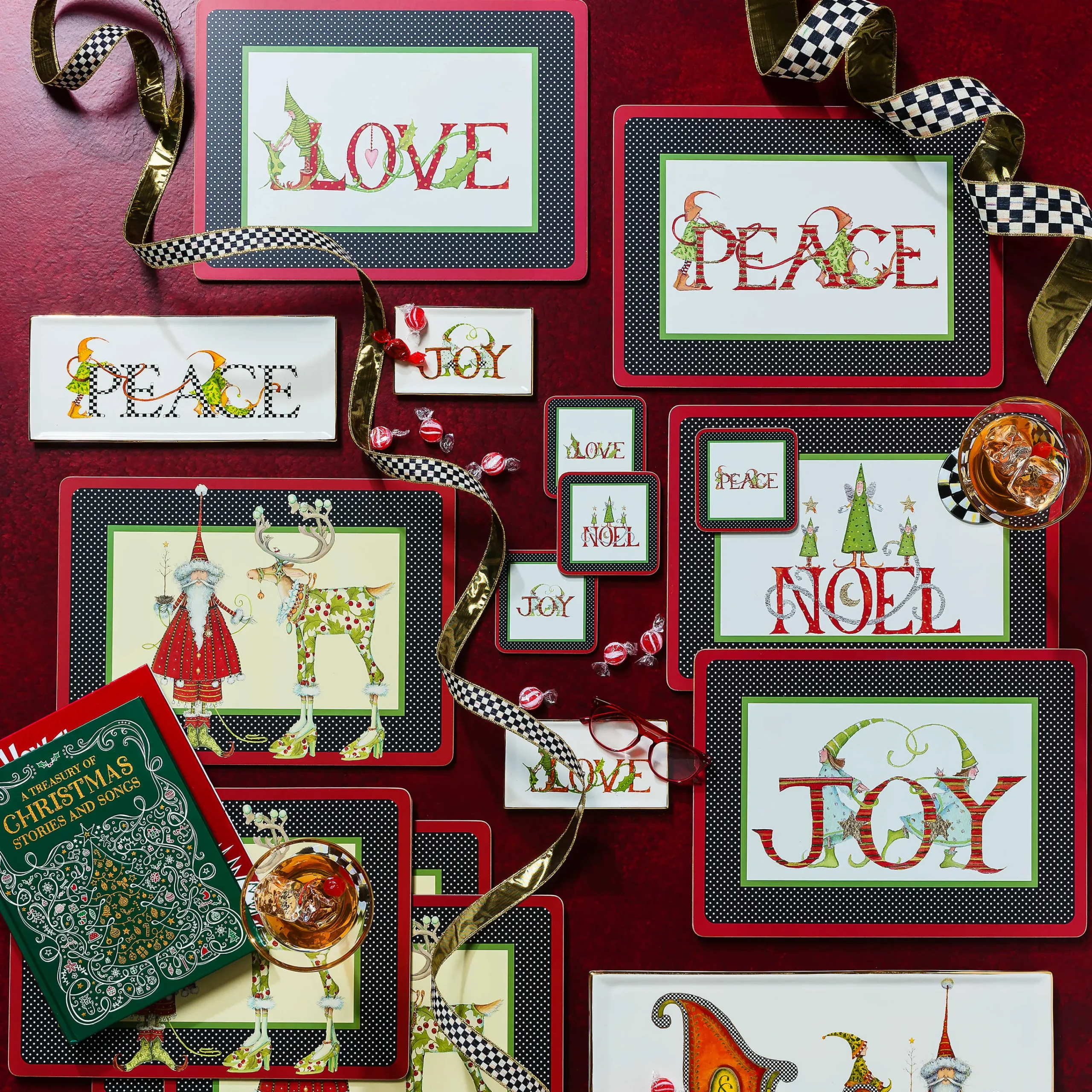 Patience Brewster Dash Away Cork Back Placemats - Set Of 4|MacKenzie-Childs Sale