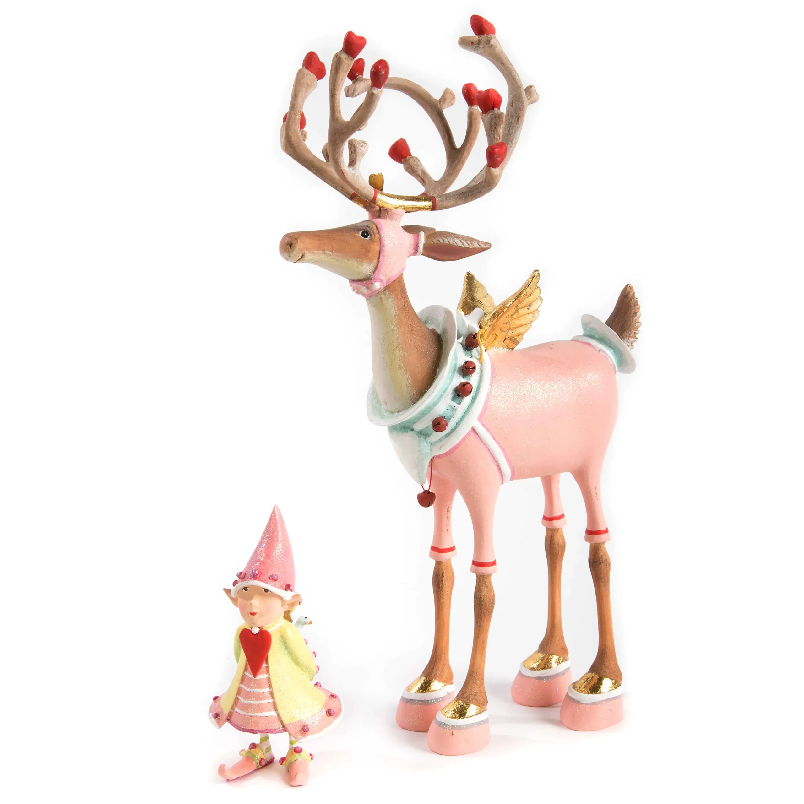 Patience Brewster Dash Away Cupid Reindeer Figure|MacKenzie-Childs Clearance