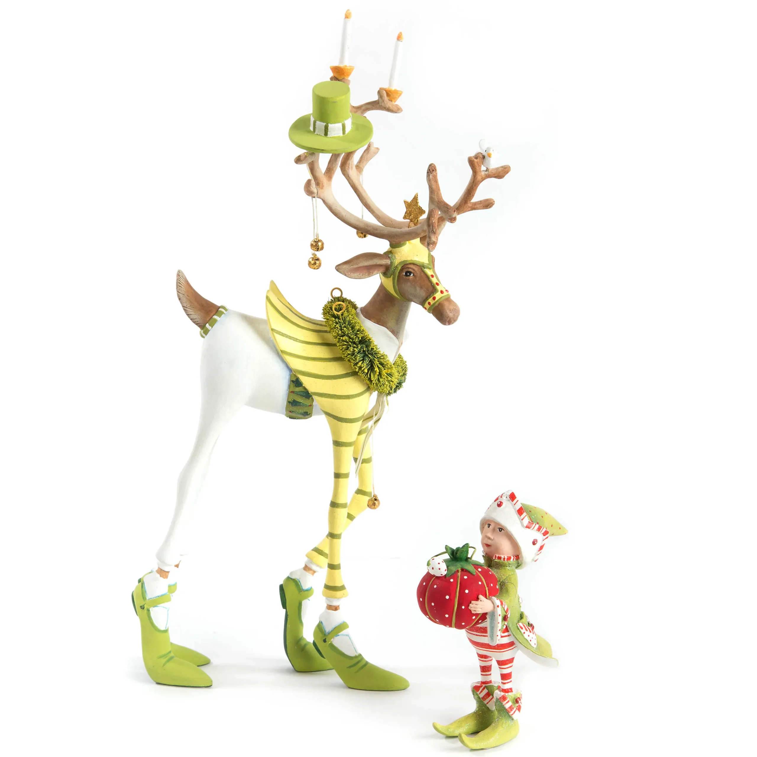 Patience Brewster Dash Away Prancer Reindeer Figure|MacKenzie-Childs Best