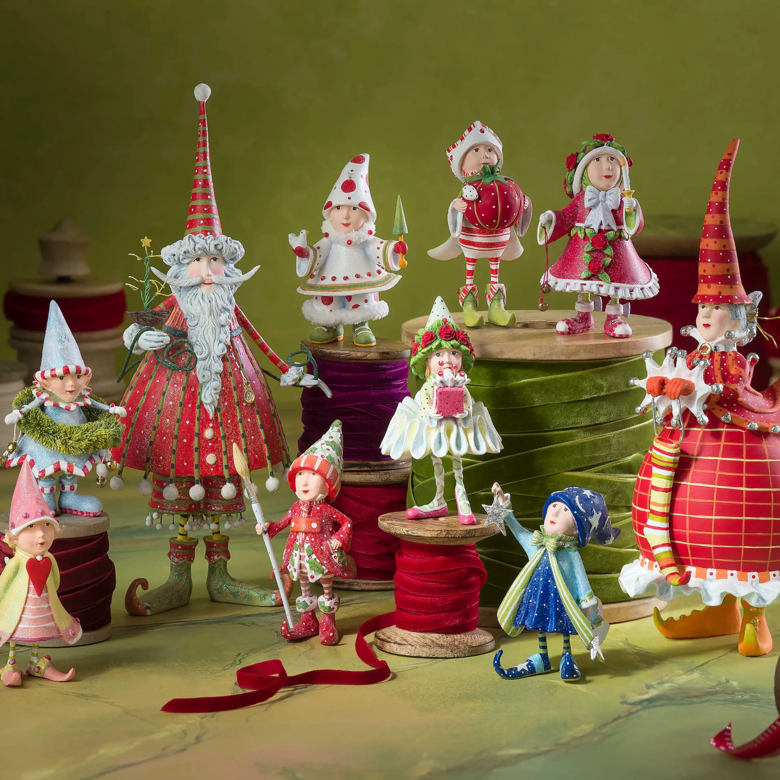 Patience Brewster Dash Away Red Mrs. Santa Figure|MacKenzie-Childs New