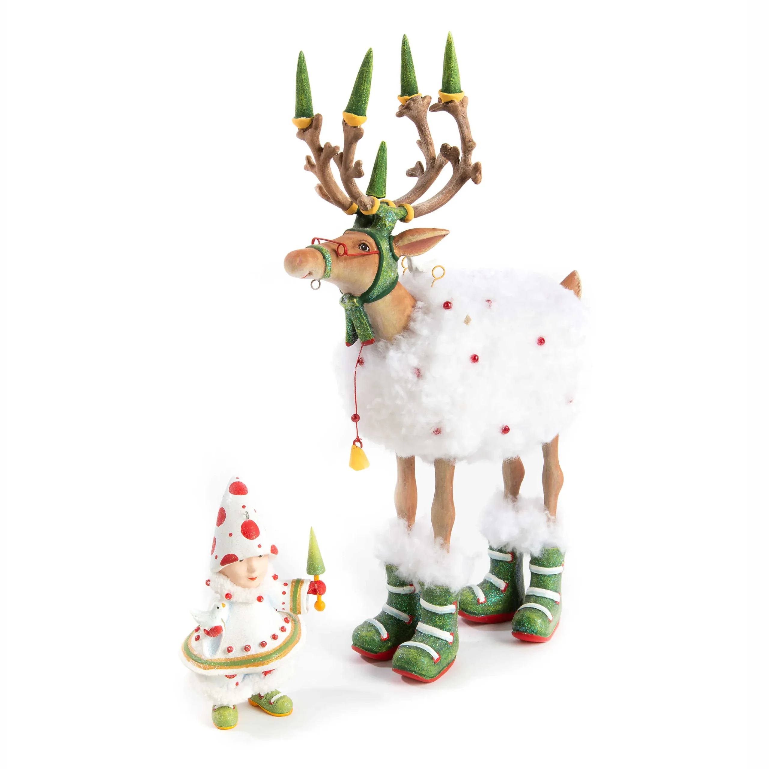 Patience Brewster Dash Away Blitzen Reindeer Figure|MacKenzie-Childs