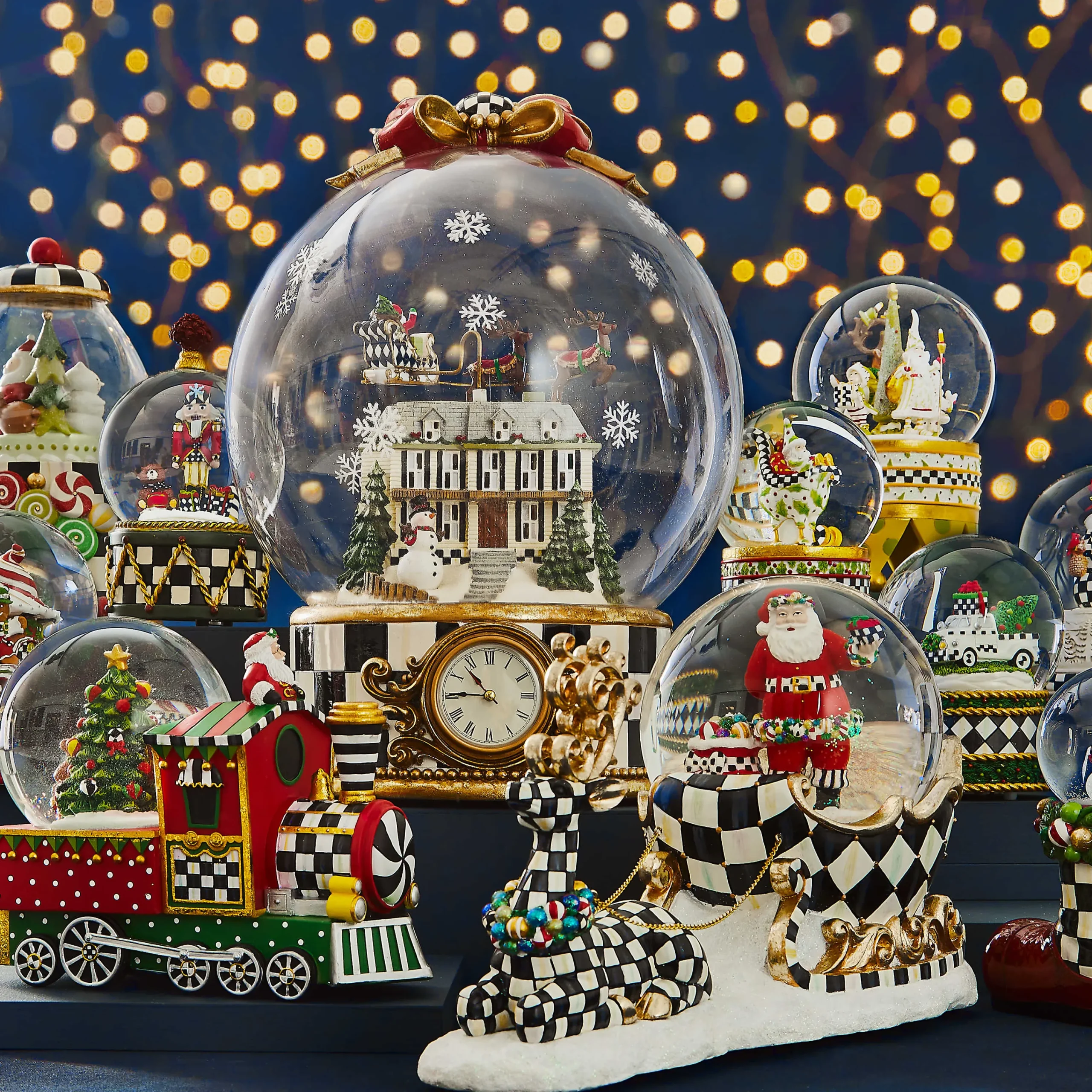 Patience Brewster Dash Away Sleigh Snow Globe|MacKenzie-Childs Clearance