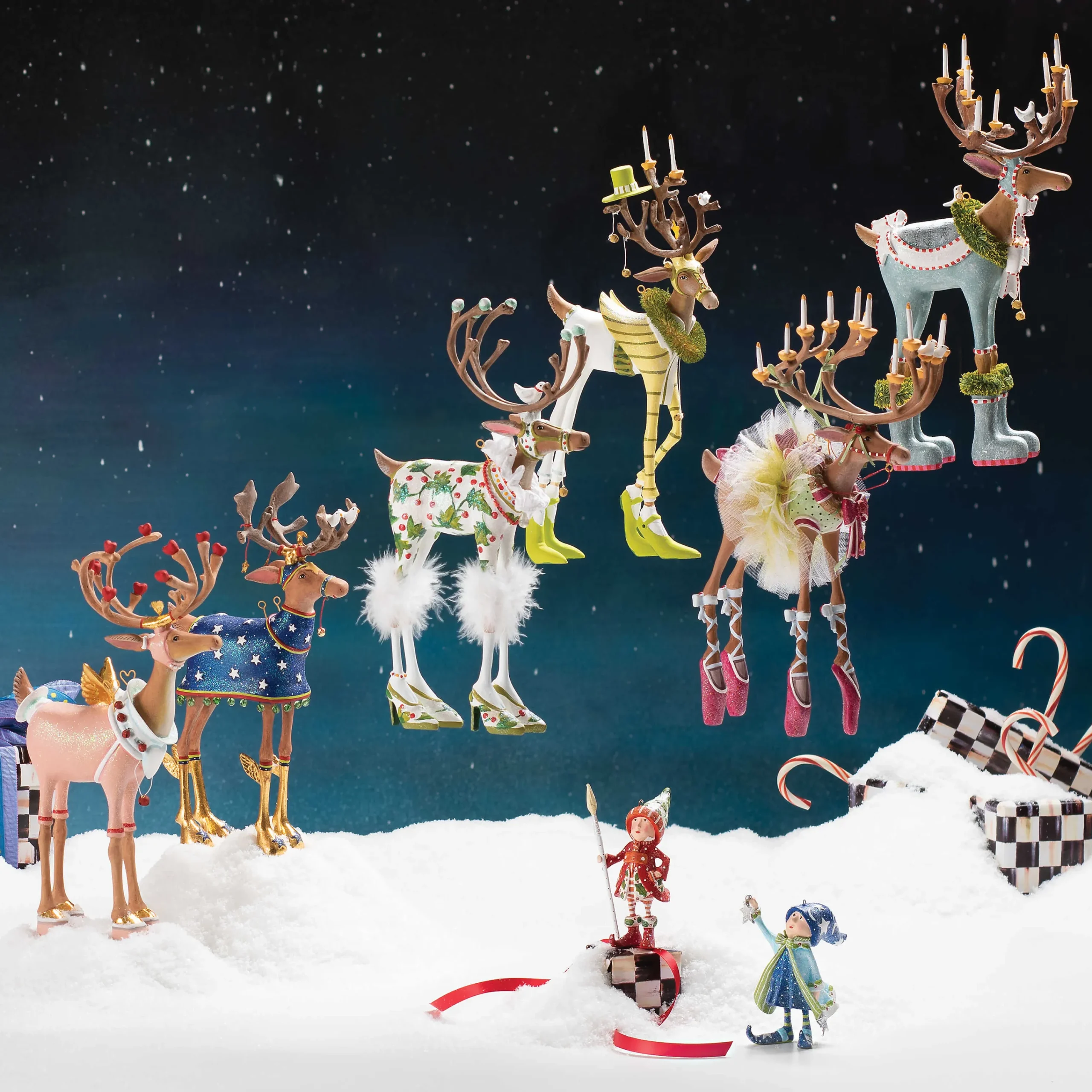 Patience Brewster Dash Away Comet Reindeer Figure|MacKenzie-Childs Best