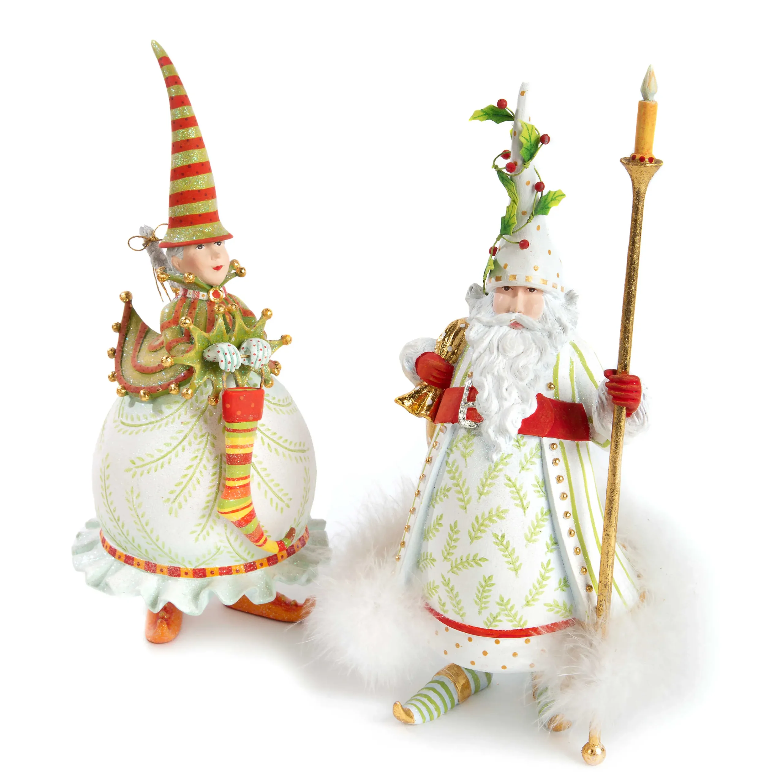 Patience Brewster Dash Away Candlelight Santa Figure|MacKenzie-Childs Online