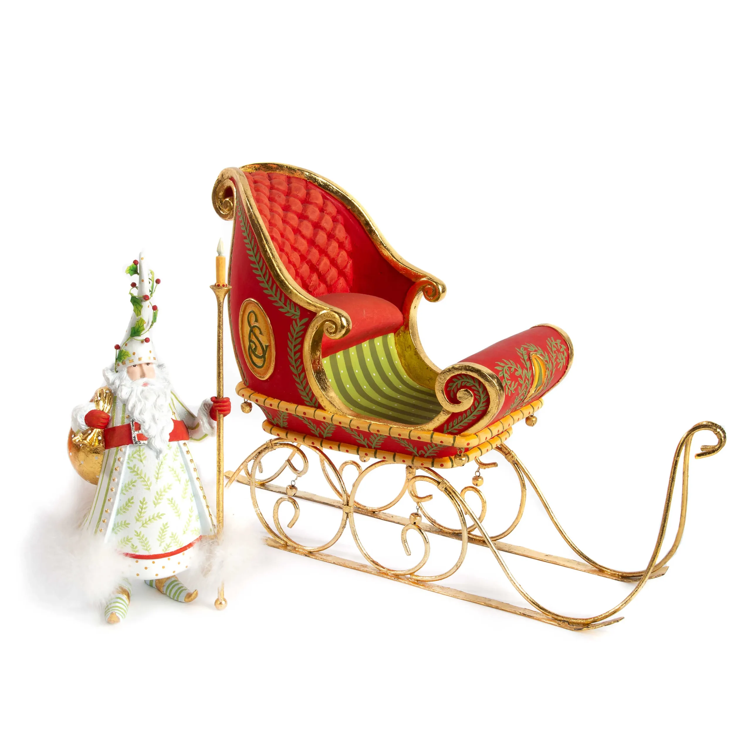 Patience Brewster Dash Away Candlelight Santa Figure|MacKenzie-Childs Online