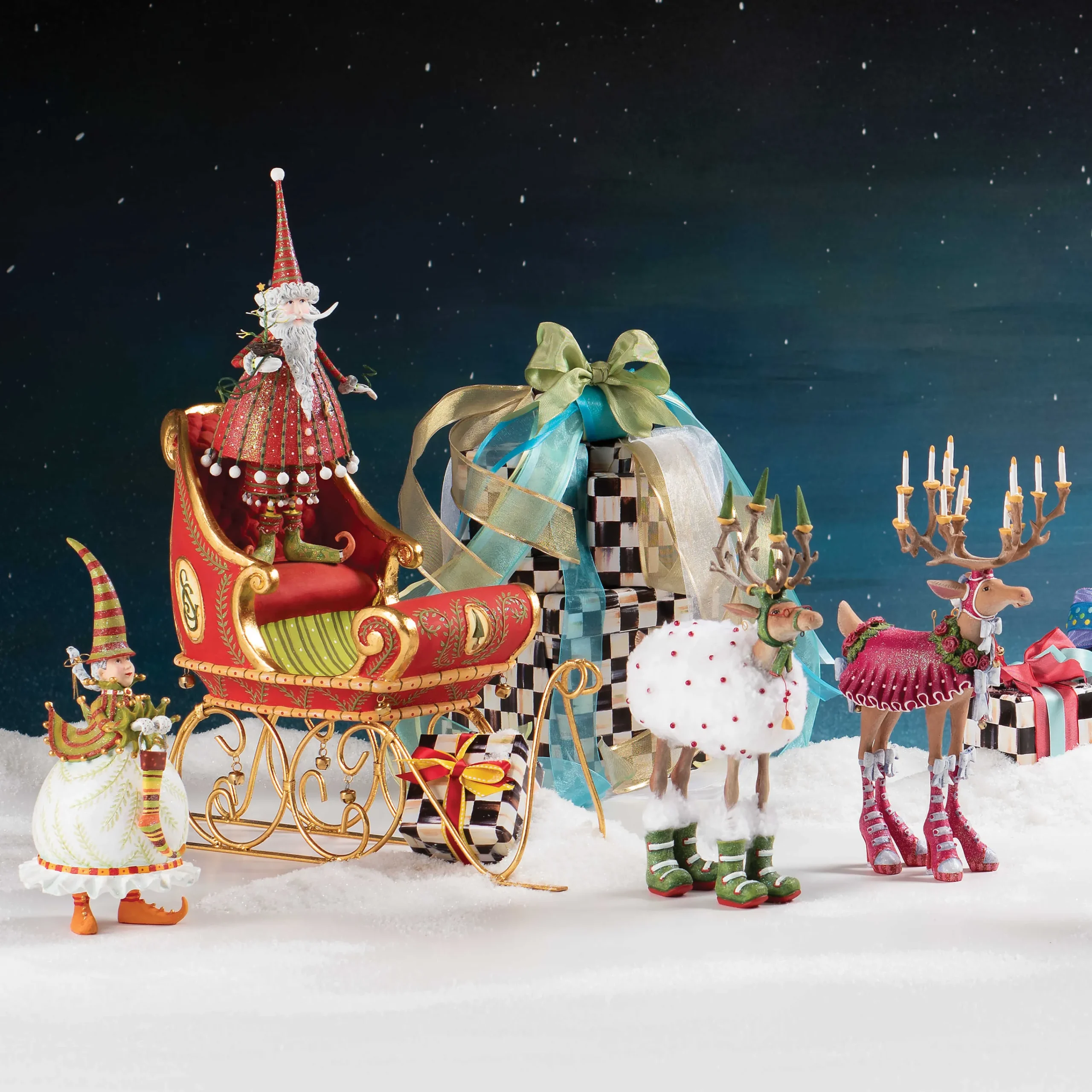 Patience Brewster Dash Away Mrs. Santa Figure|MacKenzie-Childs Discount