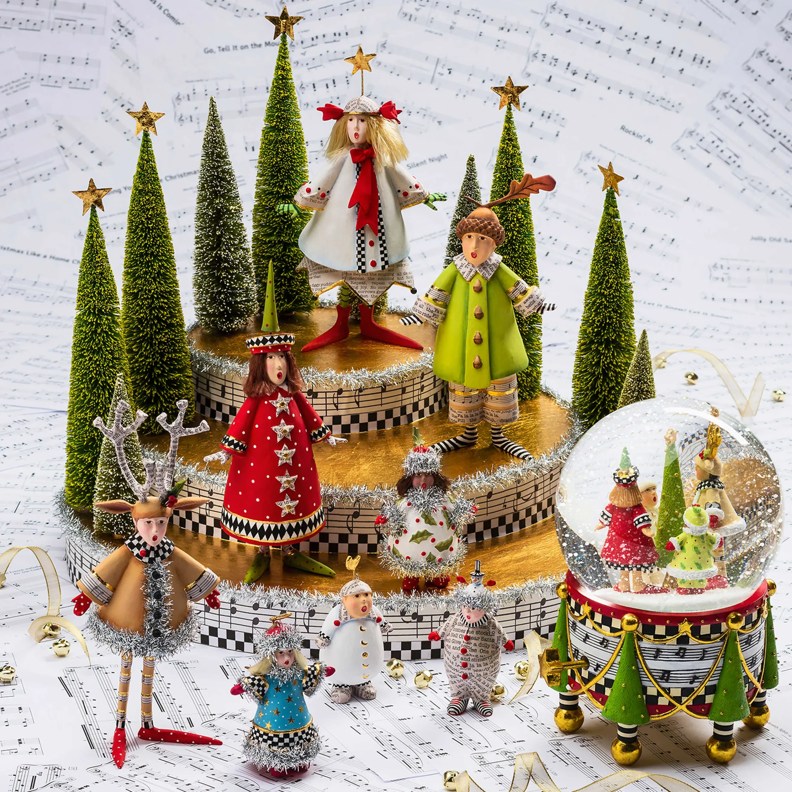 Patience Brewster Holiday Carolers Display|MacKenzie-Childs Discount